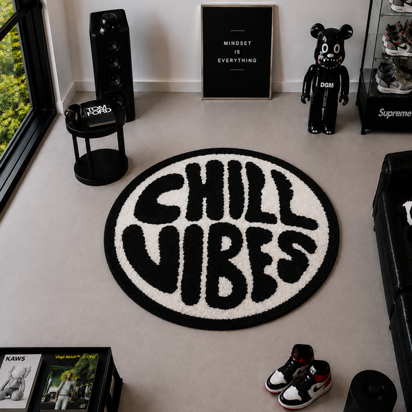 Chill Vibes Black & White Rug